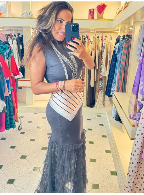 Vestido de gasa con...